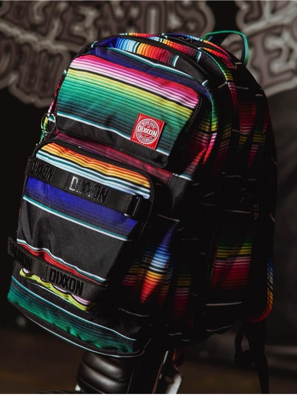 Dixxon Low Low Canvas Backpack, Multicoloured, serape print